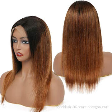 spark Brazilian Human Hair Lace Front Wig,Straight Virgin Hair Lace Wig For Black Women, Pre Pluck Lace Wig With Baby Hair